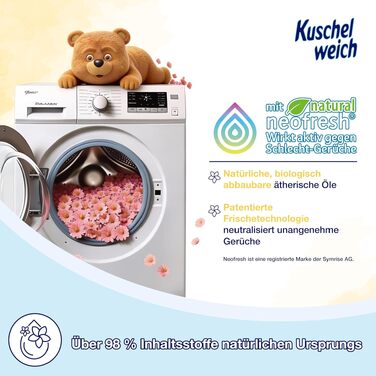 Кондиціонер для білизни Kuschelweich Sanft und Mild (Свіжість), 6 x 2 л (на 456 прань), гіпоалергенний, без мікропластику