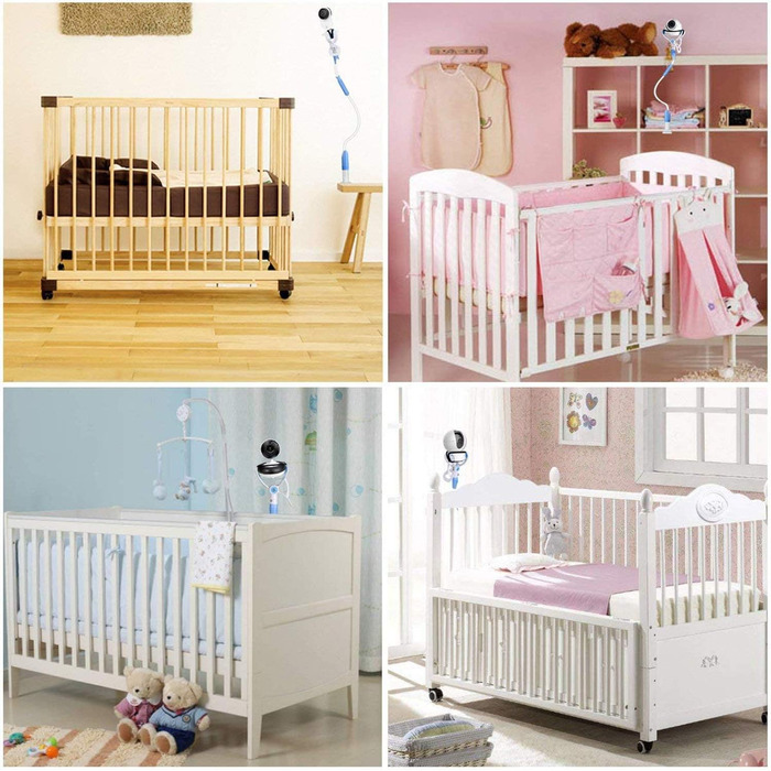 Кріплення для дитячого монітора, гнучка камера, 360° обертання, універсальне для більшості дитячих моніторів