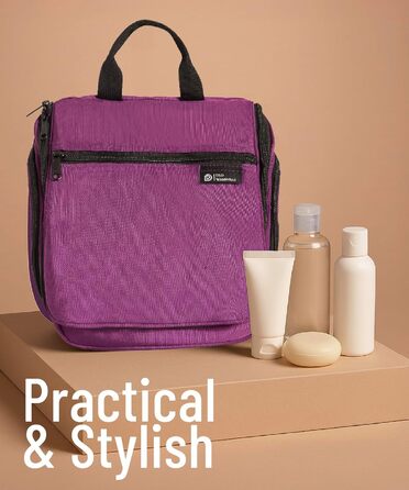 Органайзер для косметики та туалетних аксесуарів D&D – Розкладний дорожній органайзер для жінок та чоловіків (фіолетовий)