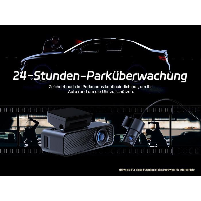 Відеореєстратор Pelsee P1 Duo 4K з двома камерами (передня та задня), Wi-Fi 5G, 64GB, IPS дисплей 1.5