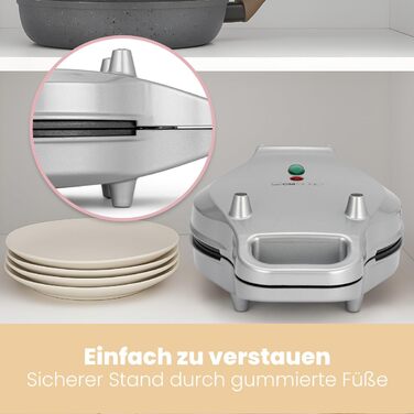 Clatronic Bubble Waffle Maker - 700W Rotating Waffle Iron with Non-Stick Surface | WA 3772