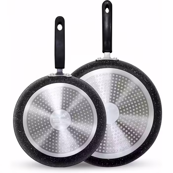 Scoville NEVERSTICK 2-Piece Fry Pan Set, 24 cm & 28 cm Fry Pans, Non-Stick Fry Pans, Fast Heat Conduction, Suitable for All Cooktops Including Induction, PFOA-Free