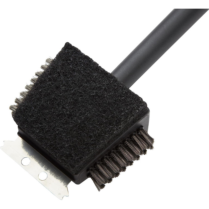 Cuisinart CCB-100 Grill Cleaning Brush with 3 Bristles (4-in-1 Grill Cleaning Brush with Stainless Steel Wire Bristles)