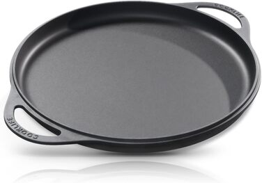 Гриль-плита COOKLIFE 30,5 см з легкого попередньо прожареного чавуну, полірована поверхня, легка у догляді, для духовки, плити чи гриля