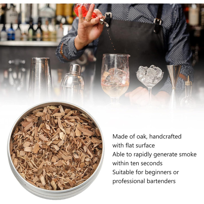 Тріски для коптирки та коктейльного смокера, 8 смаків, тріски з дерева, тріски для смокера, легко використовувати, тріски для віскі
