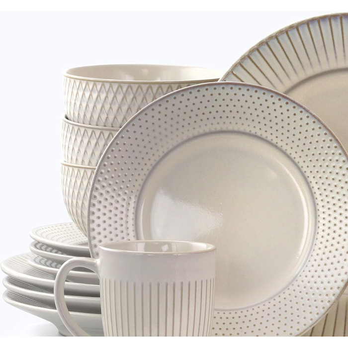 Набір посуду Elama Market Finds: суміш білого каменю, сучасний дизайн, емальоване покриття