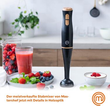 Стабілізатор MasterChef з нержавіючої сталі 3 в 1: блендер, міксер, пінозбивач. 400W, 2 швидкості, миється в посудомийній машині
