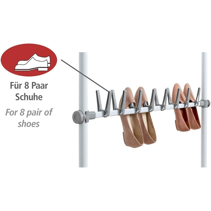 WENKO Telescopic System Hercules - adjustable organization system, wardrobe system (shoe holder)