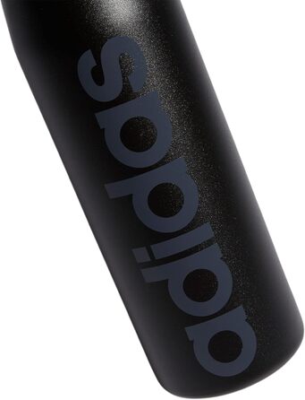 adidas 18/8 Stainless Steel Straw Top Metal Water Bottle, Black/Onix, 600 ml (20 oz)