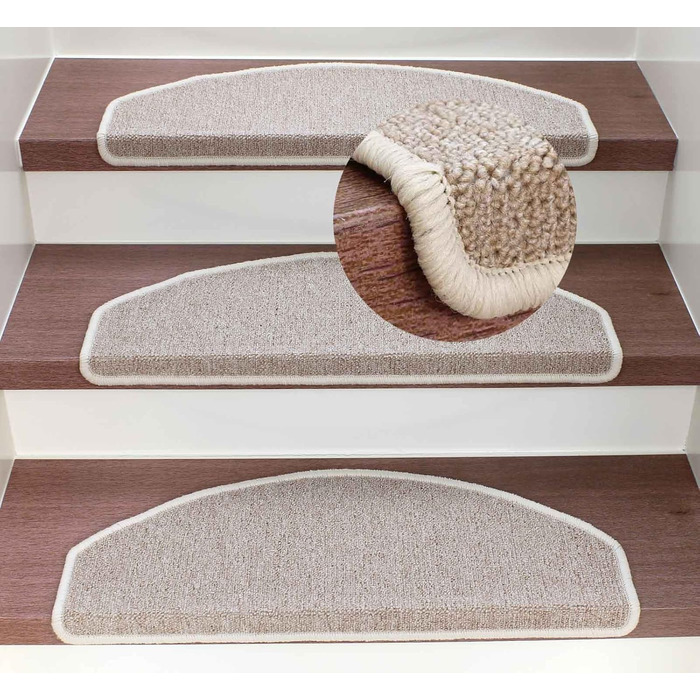 Ступінчасті килимки Kettelservice-Metzker Rambo - різні комплекти та кольори (14 шт., бежевий)