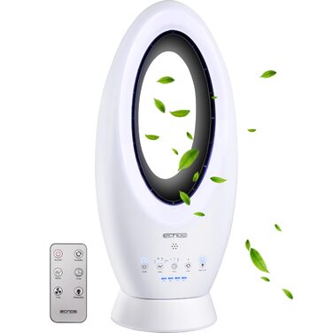 Echos® Турбовентилятор 2-в-1: акумуляторний, підлоговий та настільний з пультом керування. Тиха робота, осциляція, LED-підсвітка.