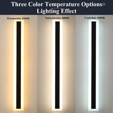 ЗТВЛІД LED вуличне освітлення настінне, 8W, IP65, 4000K, 40см, чорний колір, для саду, вілли, тераси