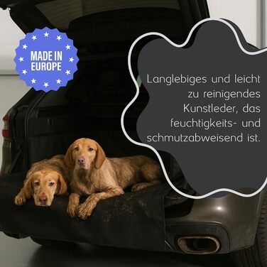 Килимок для собак у багажник Golden Dog, захист для авто, чорний, 110 x 100 см, XL, штучна шкіра