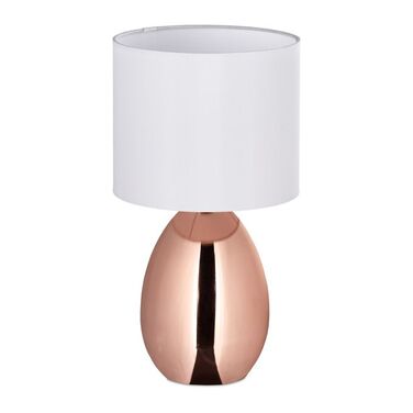 Relaxdays Table Lamp Metal & Fabric