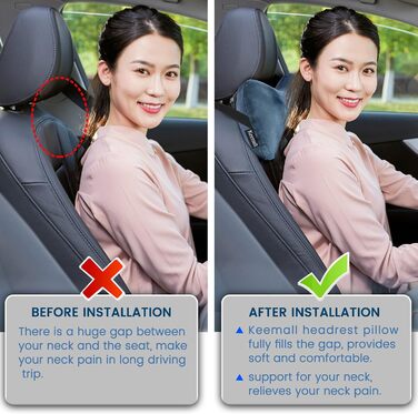 Надувна подушка для шиї BestMaxs для подорожей: літак, поїзд, авто. Зручна, знімний чохол, сіра, 2 шт., середній розмір