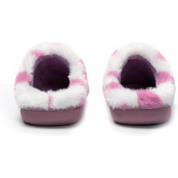 Тапочки жіночі JOMIX Winter Hausschuhe з сердечками, плюш, теплі, красиві пухнасті домашні тапочки, сліпони, для дому, 37 EU, фіолетові