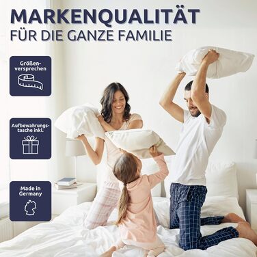 Clemens Soft 2-Piece Down Pillow Set 40x80 cm (500g) - Pillows made of European Down 30% and Feathers 70%, Feather Pillow Combination Set - Soft Down Pillow Set for Back and Stomach Sleepers Soft SET 40 x 80 cm