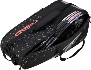 HEAD Team Racquet Bag - Black/Ceramic Color - Tennis Bag for Players