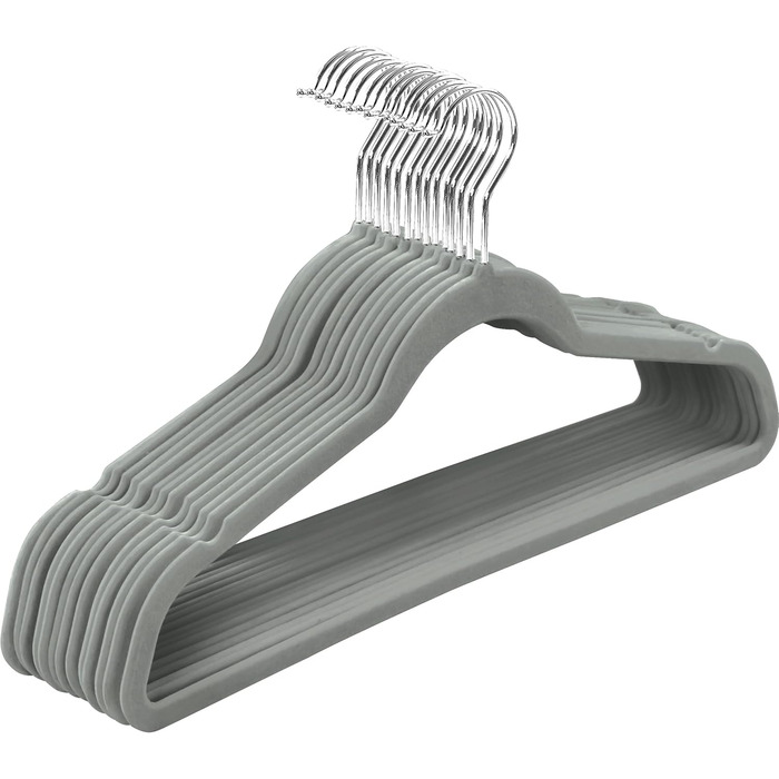 Utopia Home Premium Velvet Clothes Hangers 20-Pack - Non-Slip & Durable Clothes Hangers - Grey Clothes Hangers with 360 Degree Swivel Hook - Heavy-Duty Clothes Hangers