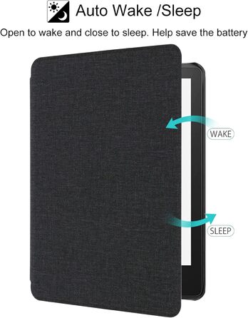 Чохол WALNEW для Kindle Paperwhite 11 (M2L3EK, M2L4EK), чорний, з авто-вимиканням