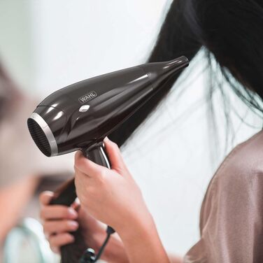Фен для волосся WAHL Power Shine Dryer: 3 температурних та 2 швидкісних режими, функція холодного обдуву Cool Shot, швидке сушіння та стайлінг кучерявого волосся