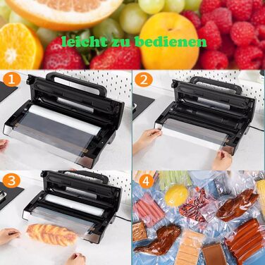 Vacuum Rolls, 5 Rolls, 28x600cm, Reusable BPA-Free Vacuum Sealer Rolls for Vacuum Sealers & Food Vacuum Machine, Suitable for Vacuum Sealers and Foil Sealing Devices