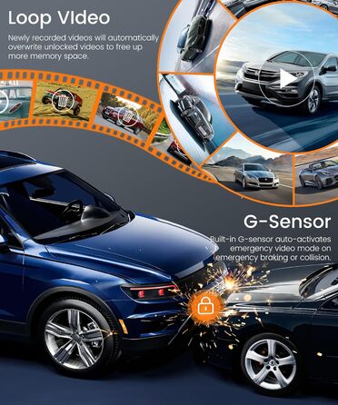 Автомобільний відеореєстратор 360° 4-канальний FHD 1080P (передній, задній, лівий, правий), 3