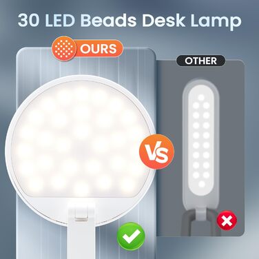 Світлодіодна лампа для читання One Fire 48 LED з USB, 10W адаптер, 40см, гнучка, біла - нічник для дитячого ліжка