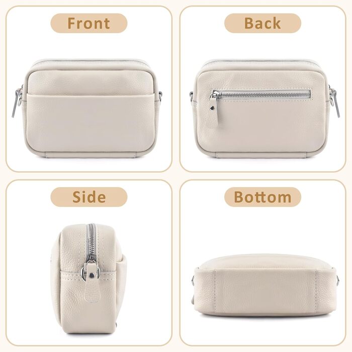 Сумка жіноча BROTOU через плече зі шкіри, чорна крос-боді з широким ременем та відділеннями для карт