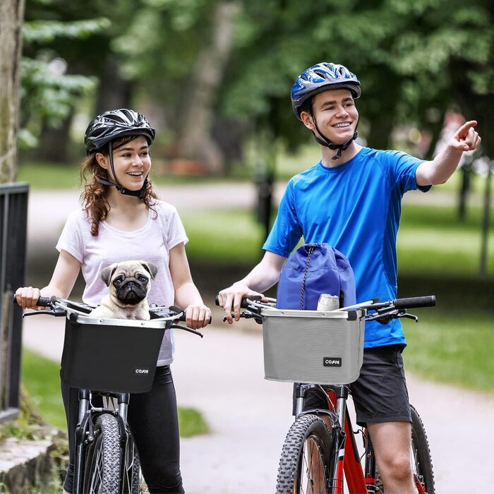 Складаний велосипедний кошик COFIT, знімний багатоцільовий кошик для велосипеда, для тварин, покупок, поїздок, кемпінгу та відпочинку на природі (Чорний)