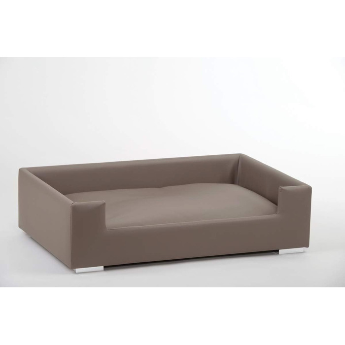 Софа для собак Candy | М'яке ліжко-диванчик для собак з бортиками | Ідеальне собаче ліжко для подорожей | Корзина-ліжко для маленьких собак (Taupe)