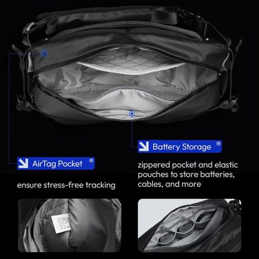 Сумка для камери ULANZI, водонепроникна, з тримачем для штатива, для DSLR/SLR/беззеркальних камер, чорна, об'єм 9 л