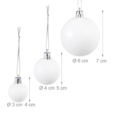 Relaxdays Set of 100 Christmas Baubles