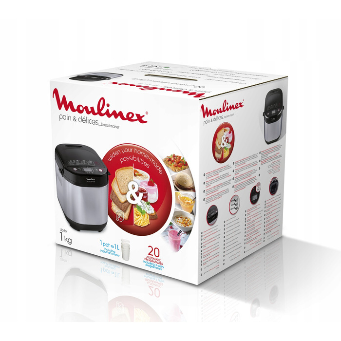 Хлібопічка Moulinex OW240E30, сріблястий/сірий, 720 Вт