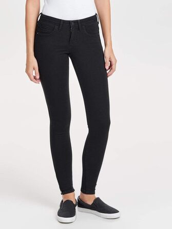 Джинси жіночі Only Kendell Skinny, чорні, висока посадка, укорочені, розмір XXL/32L