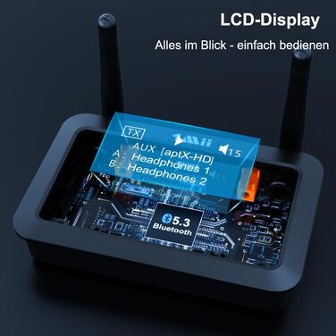 HiFi Bluetooth адаптер 1Mii B03Pro+ (Трансмітер та Ресивер) з підтримкою LDAC для телевізора та стереосистем