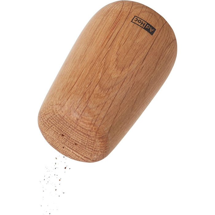 AdHoc GS30 Set of Pepper and Salt Shakers Yoko | Natural Oak Wood, Lightly and Darkly Oiled | Double Holes and Large Opening for Filling