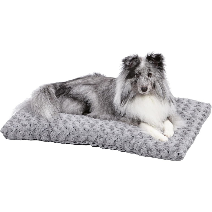 М'яке ліжко для домашніх тварин Midwest Homes for Pets QuietTime Deluxe Gray Ombre Swirl, XXS, машинне прання, антиковзаюча підкладка, 46 см, 73 x 50 x 7 см