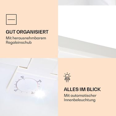 Міні-холодильник Klarstein Silent Cool: компактний міні-бар на 30 літрів з регулюванням температури (4.5-15°C), тихий (24dB), білий