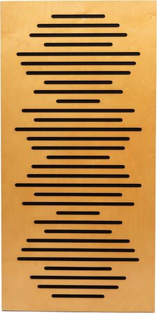 Акустичні панелі Bluetone WaveFuser PRO для звукоізоляції та дифузії звуку, декоративні стінові панелі для студії, офісу та дому (100x50x7 см, світлий дуб)