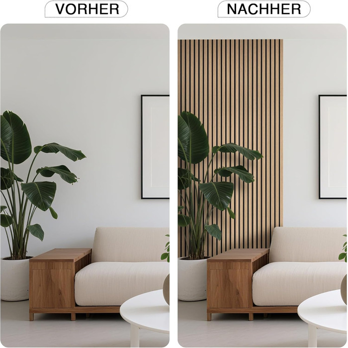 Акустичні панелі дерев'яні Holz 120x60 см (набір 4 шт, 2.88 м²) 3D для стін: студії, вітальні, офісу - дуб олієний