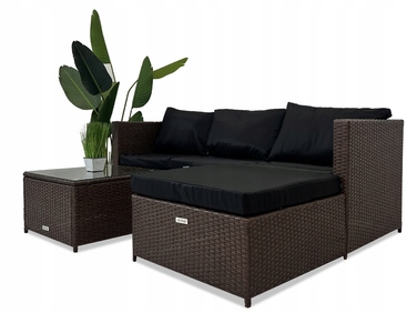 Комплект садових меблів з техноротанга Just Relax, коричневий, 2 предмети