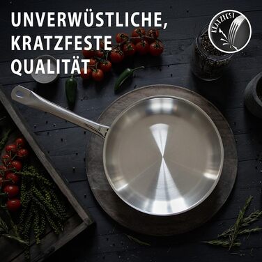 Професійна сковорода ELO Profi Therm з нержавіючої сталі Gastro – високоякісна сковорода з капсульним дном, сумісна з індукцією, ергономічна ручка
