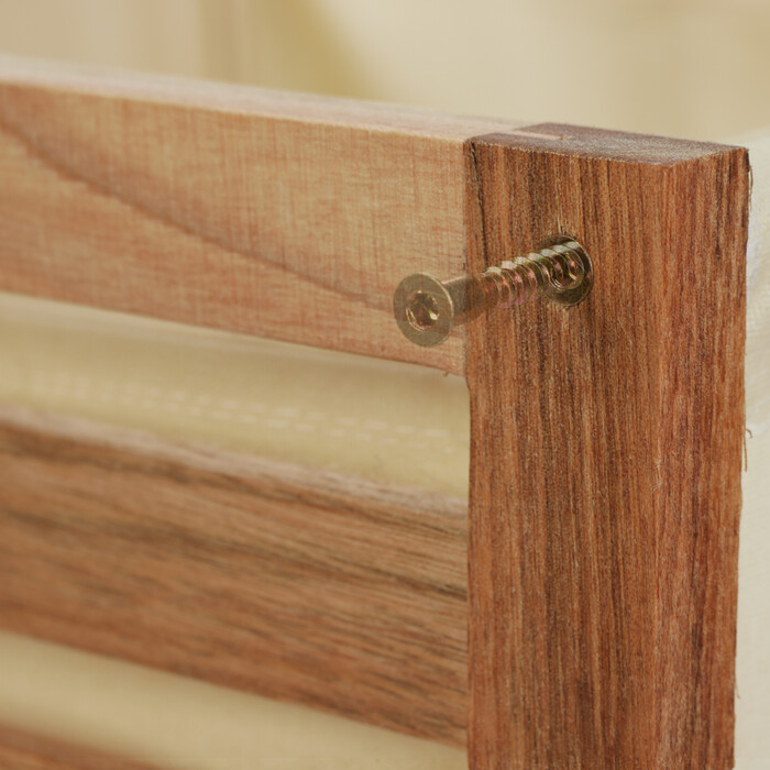 Relaxdays Laundry Basket Walnut Wood