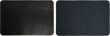 Підкладка на стіл зі шкіри, чорна, 2 шт. (XXL + Mousepad)