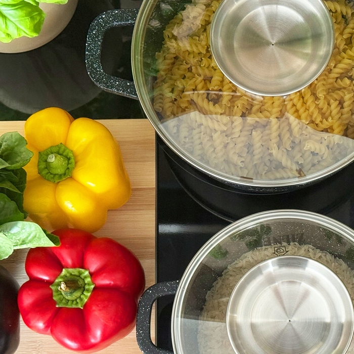 Набір каструль Zilner з мармуровим покриттям, алюмінієвий, 10 предметів