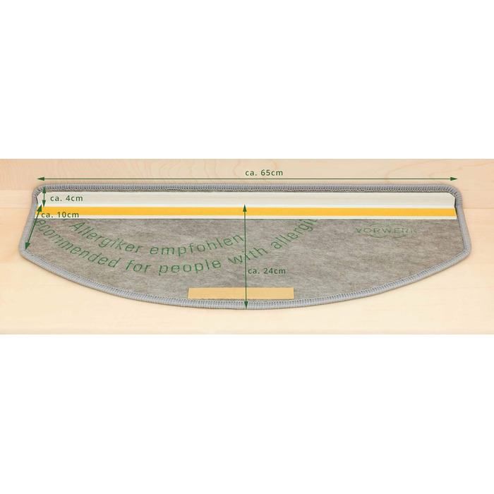 Kettelservice-Metzker® Step Mats Vorwerk Uni Single and Value Set Olive Green 14 Pieces Half-Round Olive Green 14 Pieces