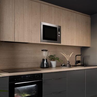 Вбудована мікрохвильова піч Cecotec GrandHeat 2550 з грилем, 25л, 1320W, 8 функцій, нержавіюча сталь