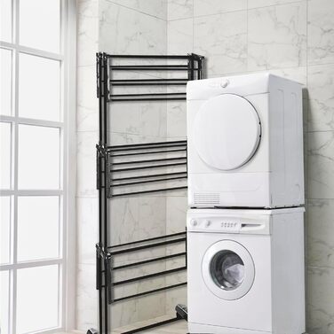 Воніа - сушилка для білизни на колесах, металева, 3 яруси, 6 розкладних крил, 72 x 50 x 172 см, для дому та саду