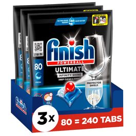 Таблетки для посудомийної машини Finish Ultimate Infinity Shine, економ-упаковка 240 шт